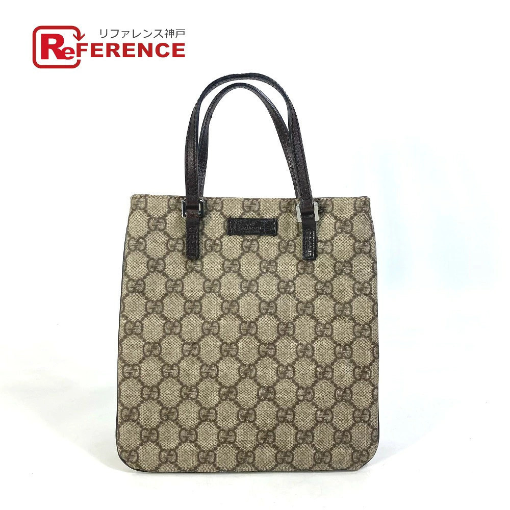 Gucci GG Tote Bag Gusset Handbag Supreme Canvas Beige